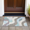 Piper Looms Chantille Swirls ACN2186 Taupe Machine Washable Area Rug Scatter Outdoor Lifestyle Image Feature