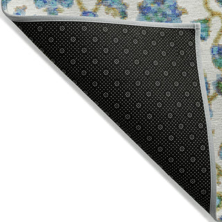 Piper Looms Chantille Global ACN2187 Aqua Machine Washable Area Rug Backing Image