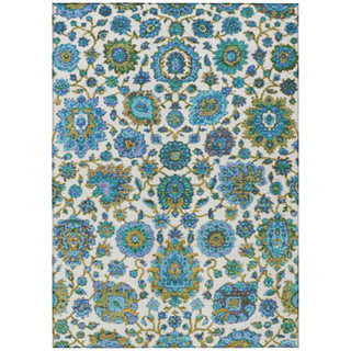 Piper Looms Chantille Global ACN2187 Aqua Machine Washable Area Rug main image