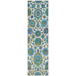 Piper Looms Chantille Global ACN2187 Aqua Machine Washable Area Rug Runner Main Image