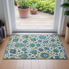 Piper Looms Chantille Global ACN2187 Aqua Machine Washable Area Rug Scatter Lifestyle Image Feature