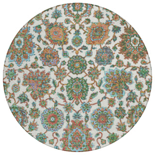 Piper Looms Chantille Global ACN2187 Coral Machine Washable Area Rug Round Main Image