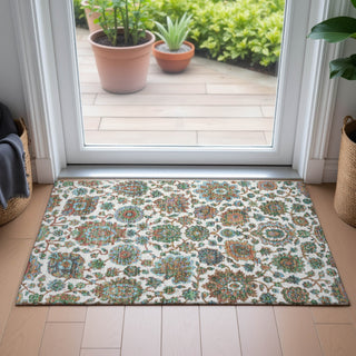 Piper Looms Chantille Global ACN2187 Coral Machine Washable Area Rug Scatter Lifestyle Image Feature