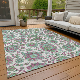 Piper Looms Chantille Global ACN2187 Mint Machine Washable Area Rug Outdoor Lifestyle Image Feature