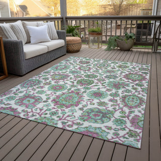 Piper Looms Chantille Global ACN2187 Mint Machine Washable Area Rug Outdoor Lifestyle Image Feature