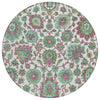 Piper Looms Chantille Global ACN2187 Mint Machine Washable Area Rug Round Main Image