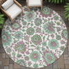 Piper Looms Chantille Global ACN2187 Mint Machine Washable Area Rug Round Outdoor Lifestyle Image Feature
