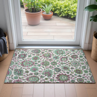 Piper Looms Chantille Global ACN2187 Mint Machine Washable Area Rug Scatter Lifestyle Image Feature