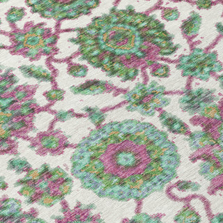 Piper Looms Chantille Global ACN2187 Mint Machine Washable Area Rug Swatch Image