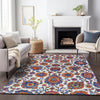 Piper Looms Chantille Global ACN2187 Red Machine Washable Area Rug Lifestyle Image Feature