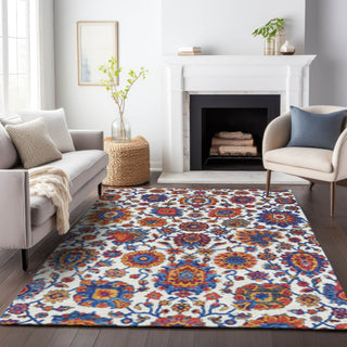 Piper Looms Chantille Global ACN2187 Red Machine Washable Area Rug Lifestyle Image Feature