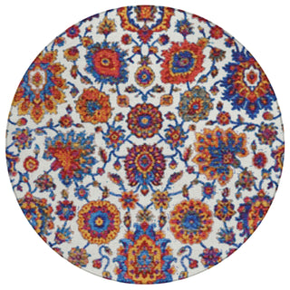 Piper Looms Chantille Global ACN2187 Red Machine Washable Area Rug Round Main Image