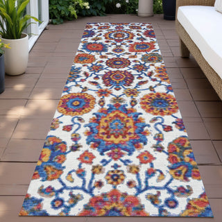 Piper Looms Chantille Global ACN2187 Red Machine Washable Area Rug Runner Outdoor Lifestyle Image Feature