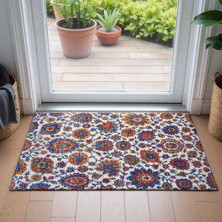 Piper Looms Chantille Global ACN2187 Red Machine Washable Area Rug Scatter Lifestyle Image Feature