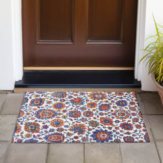 Piper Looms Chantille Global ACN2187 Red Machine Washable Area Rug Scatter Outdoor Lifestyle Image Feature