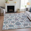 Piper Looms Chantille Global ACN2187 Teal Machine Washable Area Rug Lifestyle Image Feature