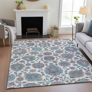 Piper Looms Chantille Global ACN2187 Teal Machine Washable Area Rug Lifestyle Image Feature