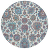 Piper Looms Chantille Global ACN2187 Teal Machine Washable Area Rug Round Main Image