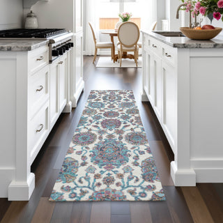 Piper Looms Chantille Global ACN2187 Teal Machine Washable Area Rug Runner Lifestyle Image Feature