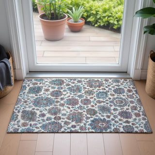 Piper Looms Chantille Global ACN2187 Teal Machine Washable Area Rug Scatter Lifestyle Image Feature