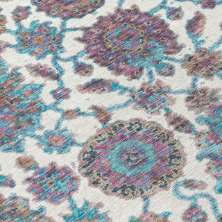 Piper Looms Chantille Global ACN2187 Teal Machine Washable Area Rug Swatch Image
