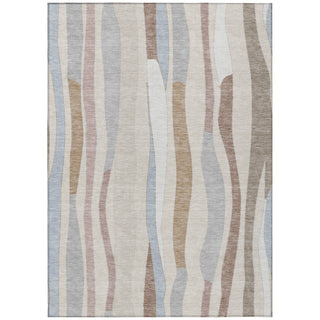 Piper Looms Chantille Stripes ACN2188 Beige Machine Washable Area Rug main image