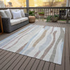 Piper Looms Chantille Stripes ACN2188 Beige Machine Washable Area Rug Outdoor Lifestyle Image Feature
