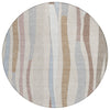 Piper Looms Chantille Stripes ACN2188 Beige Machine Washable Area Rug Round Main Image