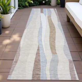 Piper Looms Chantille Stripes ACN2188 Beige Machine Washable Area Rug Runner Outdoor Lifestyle Image Feature