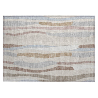 Piper Looms Chantille Stripes ACN2188 Beige Machine Washable Area Rug Scatter Main Image