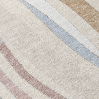 Piper Looms Chantille Stripes ACN2188 Beige Machine Washable Area Rug Swatch Image