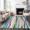 Piper Looms Chantille Stripes ACN2188 Green Machine Washable Area Rug Lifestyle Image Feature