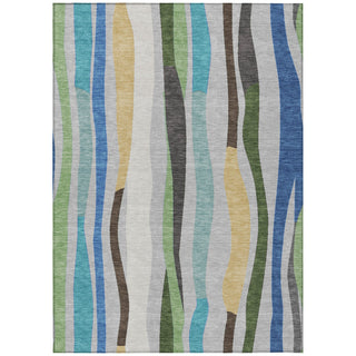 Piper Looms Chantille Stripes ACN2188 Green Machine Washable Area Rug main image