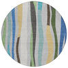 Piper Looms Chantille Stripes ACN2188 Green Machine Washable Area Rug Round Main Image