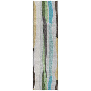 Piper Looms Chantille Stripes ACN2188 Green Machine Washable Area Rug Runner Main Image