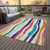 Piper Looms Chantille Stripes ACN2188 Ivory Machine Washable Area Rug Outdoor Lifestyle Image Feature