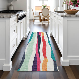 Piper Looms Chantille Stripes ACN2188 Ivory Machine Washable Area Rug Runner Lifestyle Image Feature
