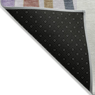 Piper Looms Chantille Stripes ACN2188 Lavender Machine Washable Area Rug Backing Image