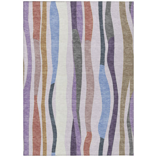 Piper Looms Chantille Stripes ACN2188 Lavender Machine Washable Area Rug main image