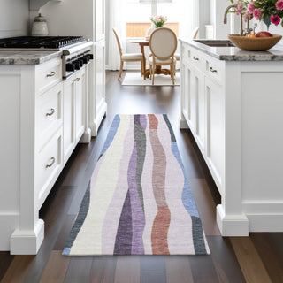 Piper Looms Chantille Stripes ACN2188 Lavender Machine Washable Area Rug Runner Lifestyle Image Feature