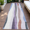 Piper Looms Chantille Stripes ACN2188 Lavender Machine Washable Area Rug Runner Outdoor Lifestyle Image Feature