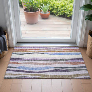 Piper Looms Chantille Stripes ACN2188 Lavender Machine Washable Area Rug Scatter Lifestyle Image Feature