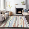Piper Looms Chantille Stripes ACN2188 Pearl Machine Washable Area Rug Lifestyle Image Feature
