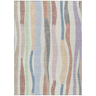 Piper Looms Chantille Stripes ACN2188 Pearl Machine Washable Area Rug main image