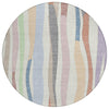 Piper Looms Chantille Stripes ACN2188 Pearl Machine Washable Area Rug Round Main Image