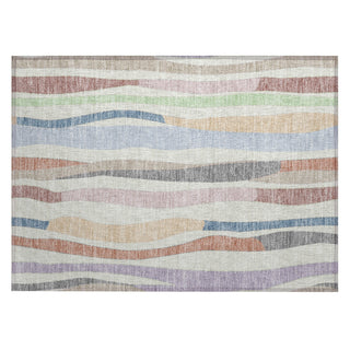 Piper Looms Chantille Stripes ACN2188 Pearl Machine Washable Area Rug Scatter Main Image
