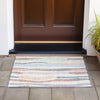 Piper Looms Chantille Stripes ACN2188 Pearl Machine Washable Area Rug Scatter Outdoor Lifestyle Image Feature