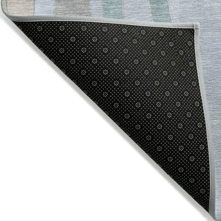Piper Looms Chantille Stripes ACN2188 Sky Machine Washable Area Rug Backing Image