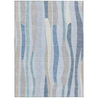Piper Looms Chantille Stripes ACN2188 Sky Machine Washable Area Rug main image