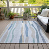 Piper Looms Chantille Stripes ACN2188 Sky Machine Washable Area Rug Outdoor Lifestyle Image Feature